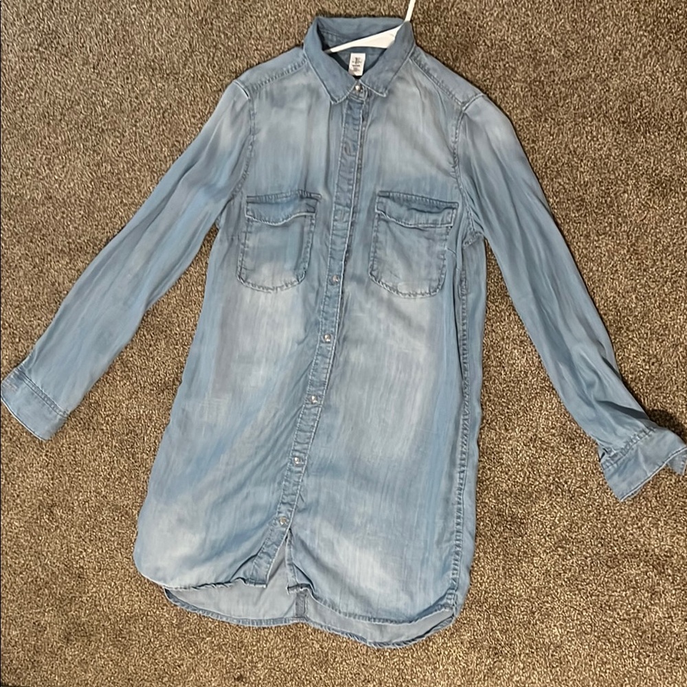 Women's Blue Button Down Shirt